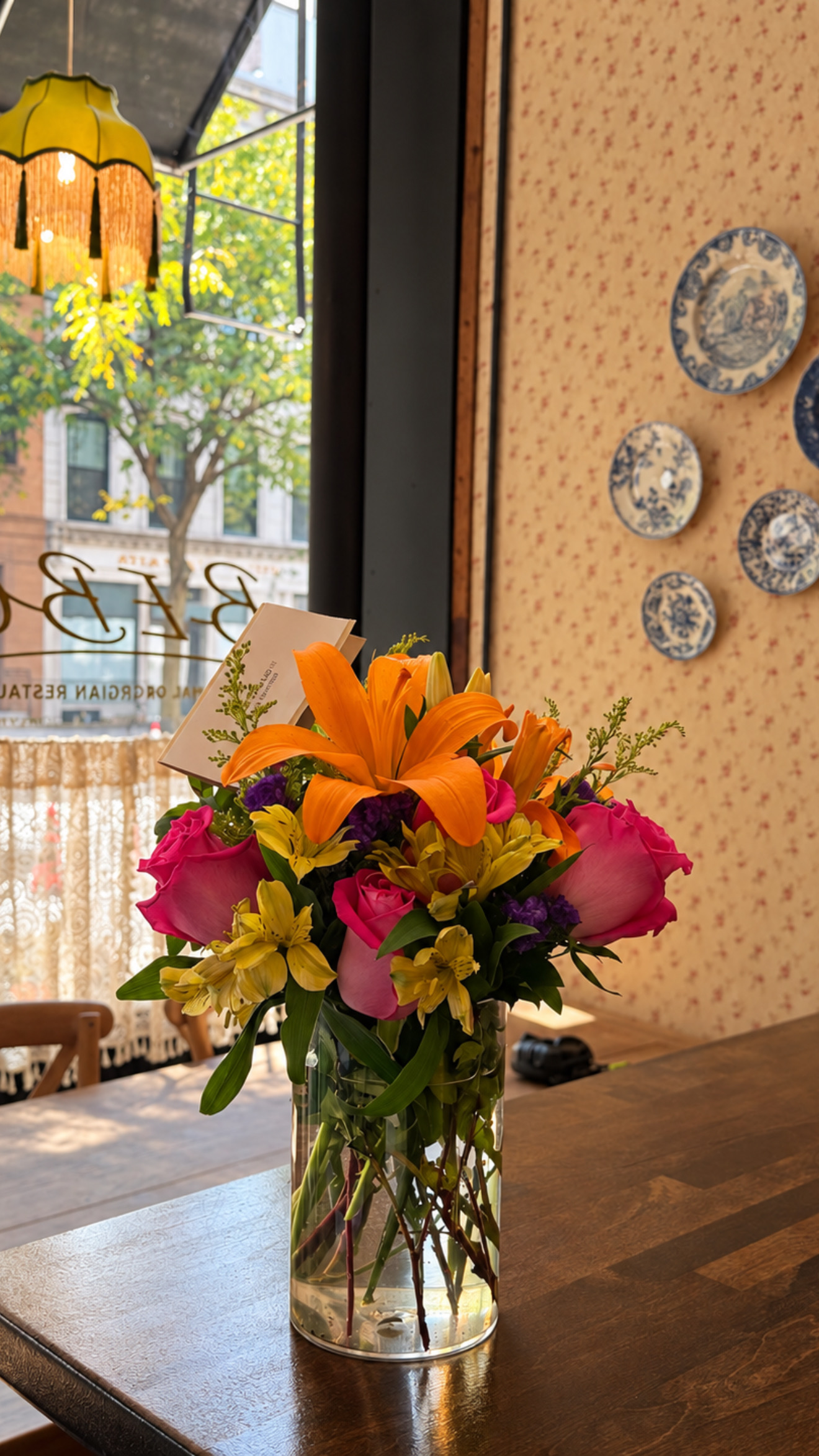 Fresh flowers inside BEBO